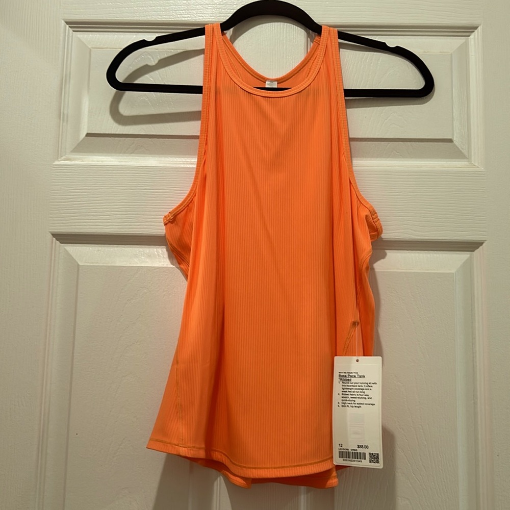 NWT Lululemon based paced ribbed tank size 12